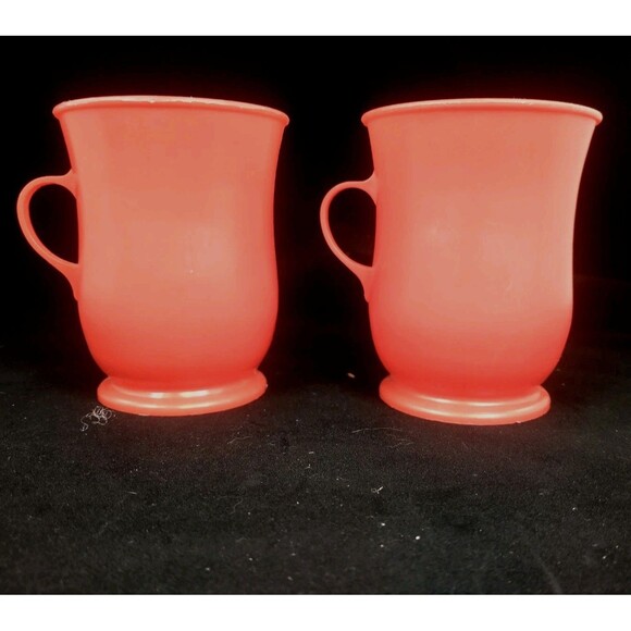 Red Kool-Aid Man 1980's Plastic Cup 4” Set of 2 Vintage 80s - Picture 3 of 8
